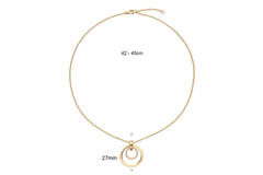  Necklace - Round - Anchor - Goldplated - 45cm Chunky Chic - 
