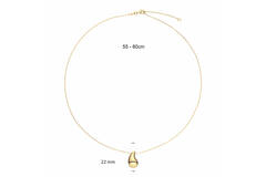  Necklaces with pendant - Drop - Gourmet - Goldplated - 60cm