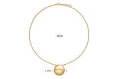  Collier - Rond - Argent doré - 50cm Chunky Chic - 