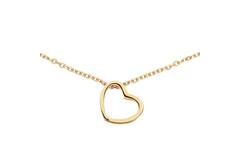  Necklaces with pendant - Heart - Anchor - Goldplated - 45cm