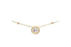 Collier - Rond - Anker - Zilver verguld - 45cm