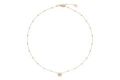  Collier - Rond - Anker - Zilver verguld - 45cm