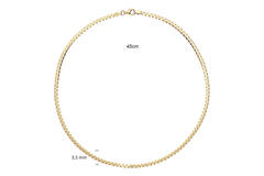  Necklaces with pendant - Fantasy link - Goldplated - 45cm