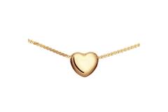  Necklaces with stone - Heart - Fantasy link - Goldplated - 45cm