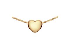  Necklaces with pendant - Heart - Fantasy link - Goldplated - 45cm
