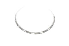  Choker - Fantasieschakel - Zilver - 43cm