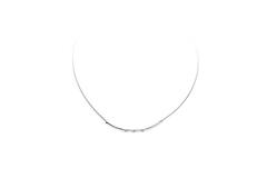  Chokers - Round - Herringbone - Silver - 45cm