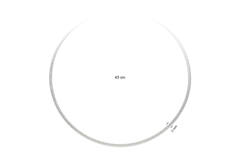  Colliers maillons - Rond - Palmier, queue de renard - Argent - 45cm