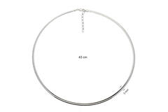  Colliers oméga - Rond - Omega - Argent - 43cm