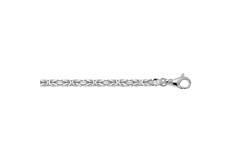  Gliederarmbänder - Königsglieder - Quadrat - 4mm - 19cm