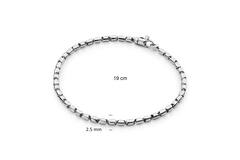  Link bracelets - Plates, Bars, Rods - 2.5mm - 19cm