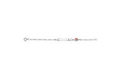  Link bracelets - Figaro - Flower - 25mm - 14cm