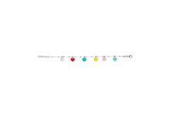  Link bracelets - Anchor - Heart - 4mm - 16cm