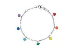  Link bracelets - Jasseron - Heart - 4mm - 16cm