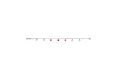 Link bracelets - Jasseron - Heart - 4mm - 16cm