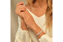 Bangles - Solid Silver Bangles - Solid - Oval - 7mm - Ø 60mm