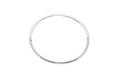  Bangles - Solid Silver Bangles - Solid - Oval - 7mm - Ø 60mm