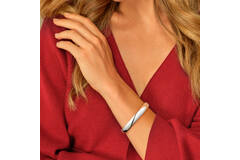  Armreifen - Solid Silver Bangles - Solide - Oval - 10mm - Ø 60mm