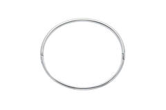  Bangles - Solid Silver Bangles - Solid - Oval - 6mm - Ø 64mm