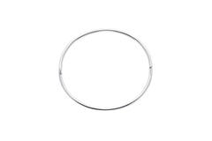  Bracelets - Solid Silver Bangles - Solide - Carré - 4mm - Ø 56mm