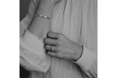  Bangle - Solid Silver Bangles - Massief - Vierkant - 4mm - Ø 60mm
