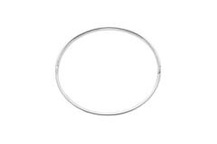  Bracelets - Solid Silver Bangles - Solide - Carré - 6mm - Ø 60mm