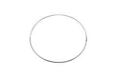  Bracelets - Solid Silver Bangles - Solide - Carré - 10mm - Ø 60mm