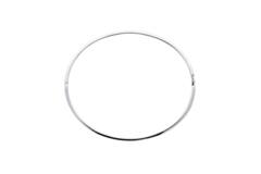  Bracelets - Solid Silver Bangles - Solide - Carré - 12mm - Ø 60mm