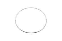  Bracelets - Solid Silver Bangles - Solide - Carré - 7mm - Ø 64mm