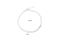  Bedelarmband - Popcorn - Ringetjes - 3mm - 19cm