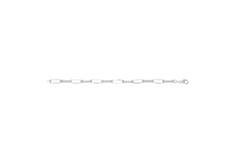  Link bracelets - Closed Forever - 7mm - 20cm