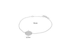  Bracelets gourmettes - Ancre - Rond - 12mm - 19cm