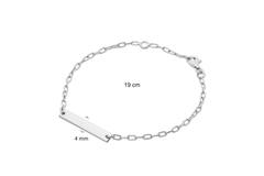  Plaatarmband - Anker - Rond - 25mm - 19cm