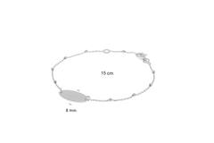  Bracelets gourmettes - Ancre - Ovale - 18mm - 15cm