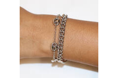  Gliederarmbänder - Kaffeebohne - 8mm - 19cm