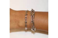  Gliederarmbänder - Büroklammer - 8mm - 20cm