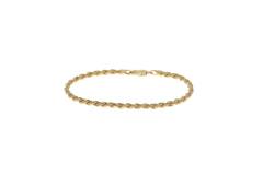  Link bracelets - Rope - 2mm - 18cm