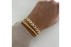  Link bracelets - Rope - 2mm - 18cm