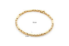  Bracelets à maillons - Trombone - 3mm - 19cm