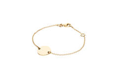 Plattenarmbänder - Anker - Rund - 12mm - 15cm - Ø 12mm