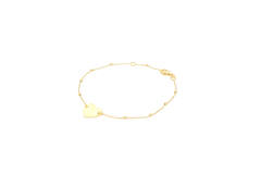  Plate bracelets - Anchor - Heart - 12mm - 19cm