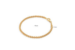  Gliederarmbänder - Palmier, Fuchsschwanz - 5mm - 19cm