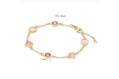  Link bracelets - Colors from Nature - Jasseron - Heart - 7mm - 19cm
