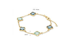  Schakelarmband - Colors from Nature - Jasseron - Bloem - 10mm - 19cm