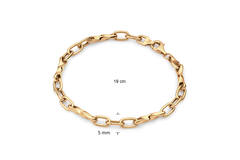  Bracelets à maillons - Ancre - 5mm - 19cm