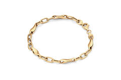  Bracelets à maillons - Ancre - 5mm - 19cm