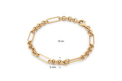  Link bracelets - Jasseron - 5mm - 19cm