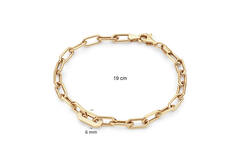  Gliederarmbänder - Anker - 6mm - 19cm