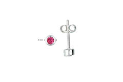  Boucles d'oreilles à puces Zircone - - Ø 4mm