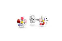  Ohrstecker - Blume Emaille - 